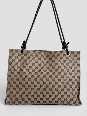 Gucci GG Canvas Braided Handle Tote